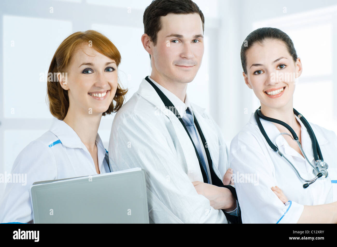 Un team di esperti altamente qualificati medici Foto Stock