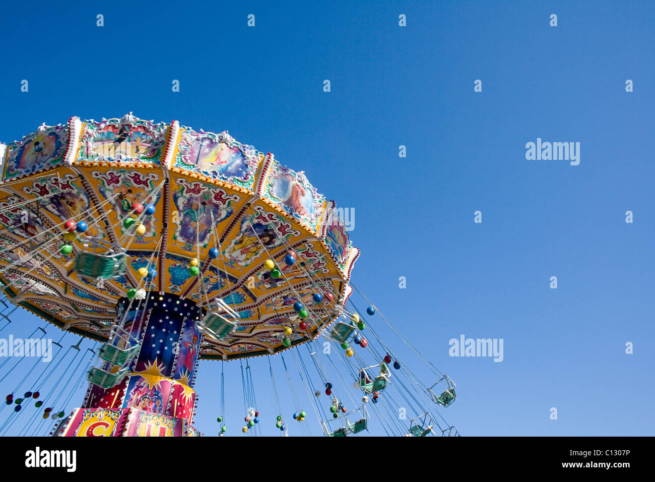 Chairoplane all'Oktoberfest di Monaco di Baviera Foto Stock