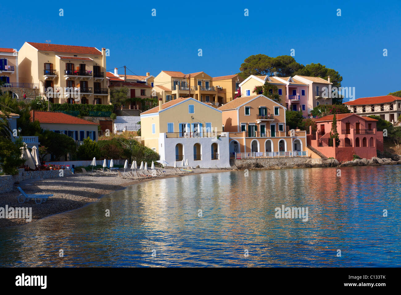 Assos Bay , Kefalonia; greco isole Ionie Foto Stock