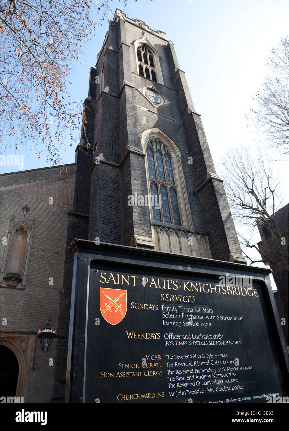 La chiesa di St Paul, Knightsbridge, Londra Foto Stock