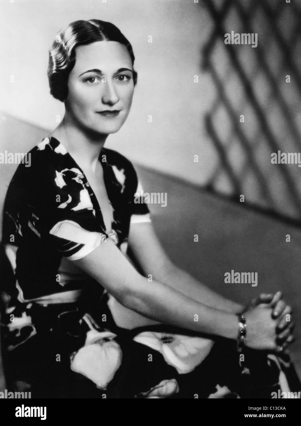 Futura Duchessa di Windsor Wallis Simpson, 1936. Foto Stock