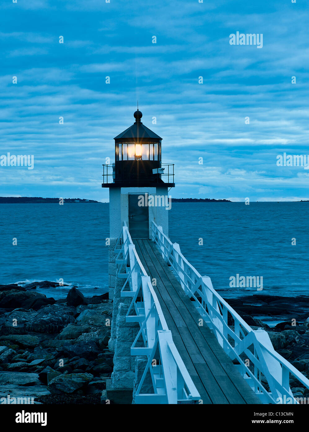 Marshall punto luce, port clyde, Maine, ME, Stati Uniti d'America Foto Stock