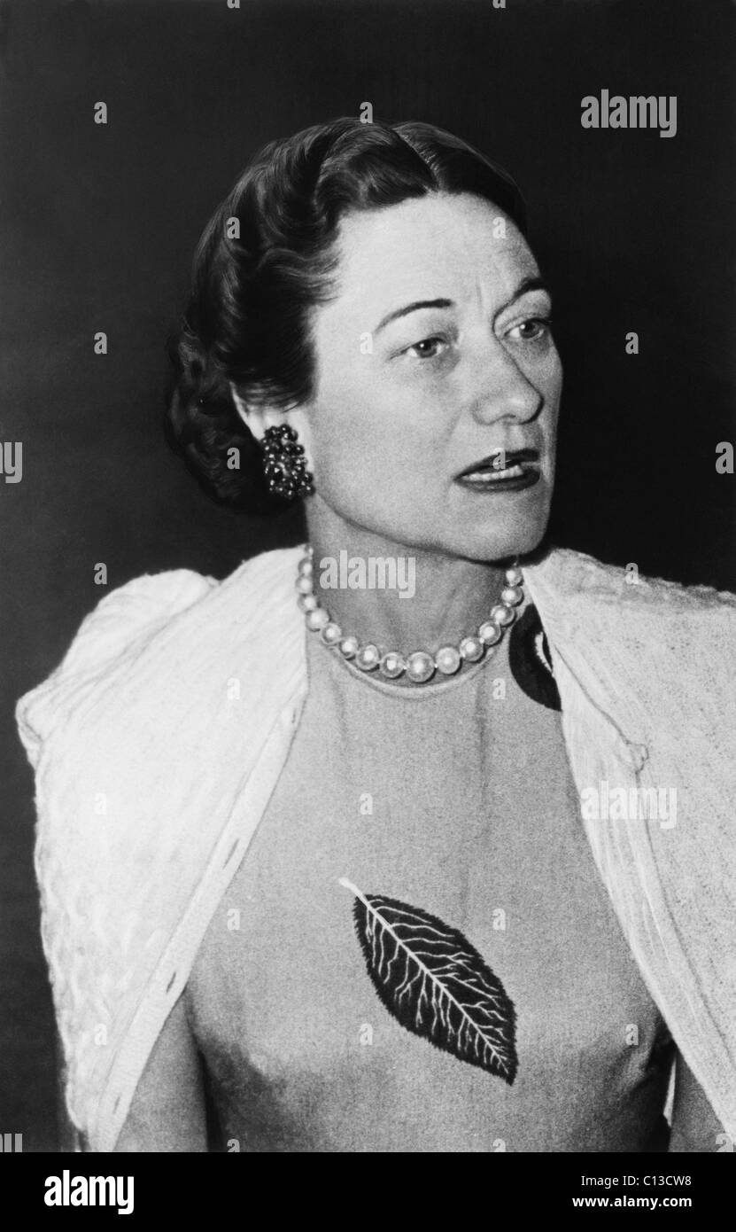 La duchessa di Windsor Wallis Simpson, risalente alla fine degli anni cinquanta. Foto Stock