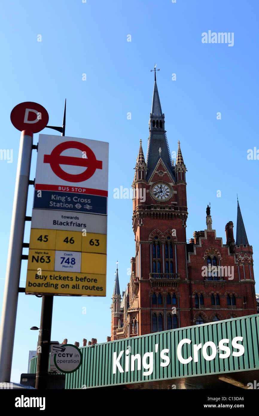 Regno unito Londra dalla stazione ferroviaria internazionale di St Pancras Foto Stock