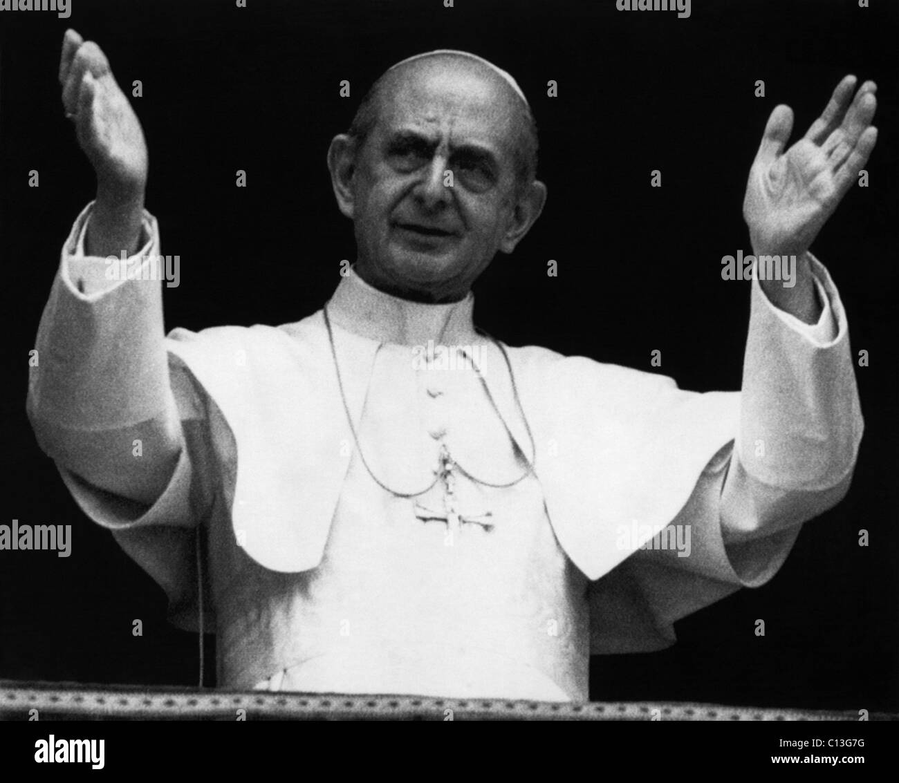 Il Papa Paolo VI, circa nei primi anni settanta. Foto Stock