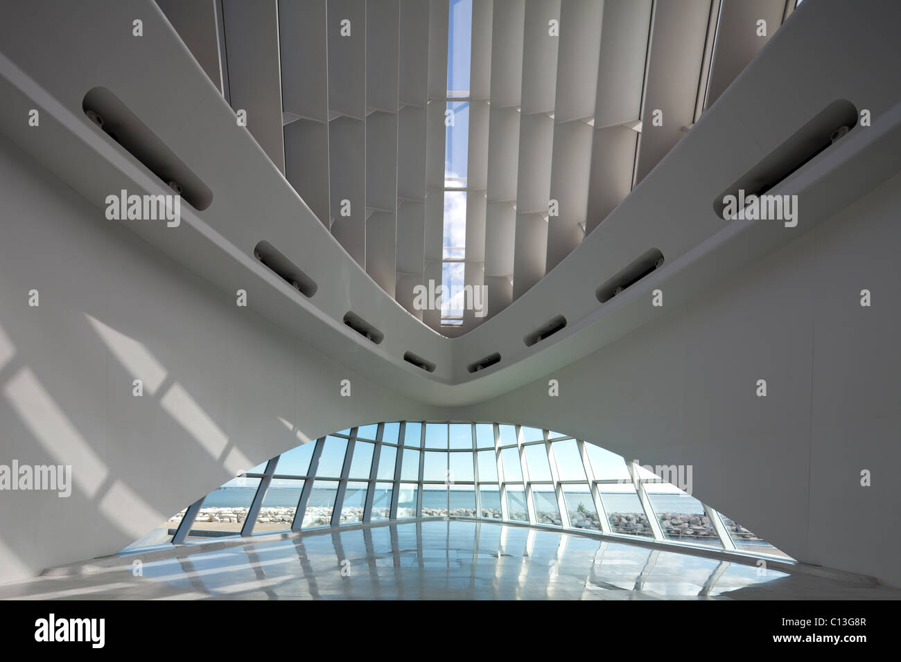Quadracci Pavilion, progettato da Santiago Calatrava, Milwaukee Art Museum, Wisconsin, STATI UNITI D'AMERICA Foto Stock