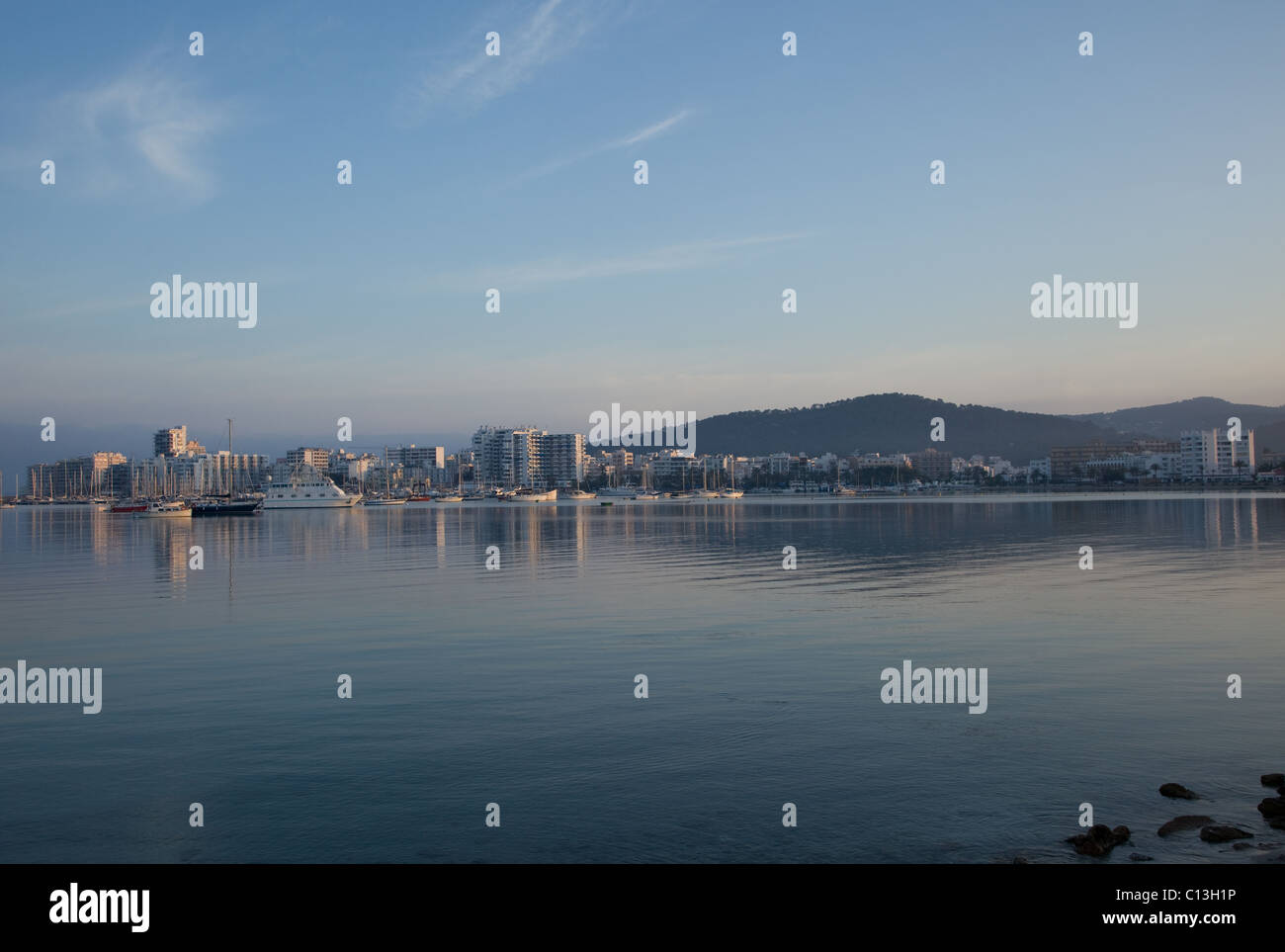 San Antonio a Ibiza al tramonto Foto Stock