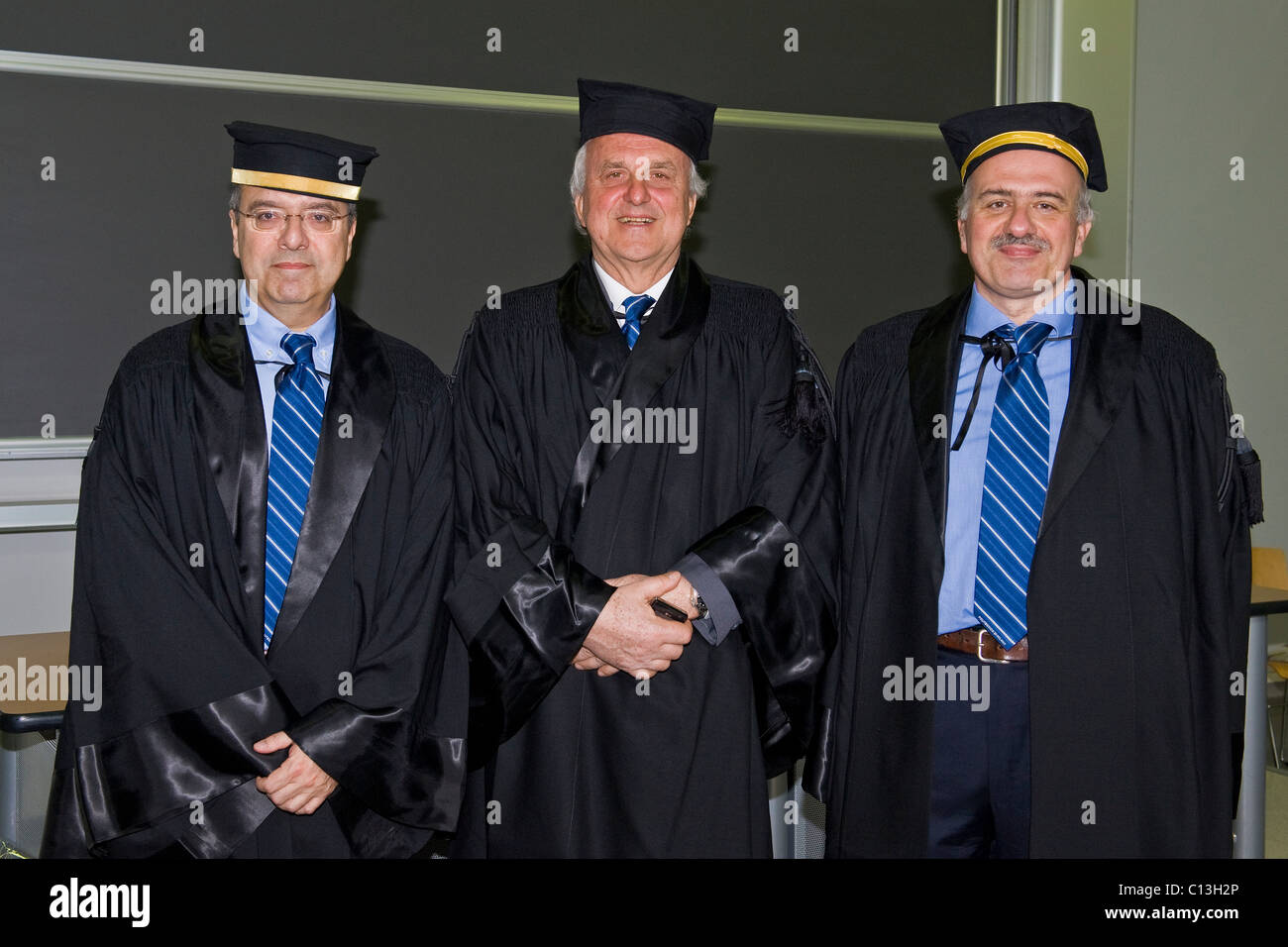 07.03.2011, Milano. 148 ° dell apertura dell anno accademico del Politecnico. Giovanni Lozza, Ennio Macchi e Maurizio Masi Foto Stock