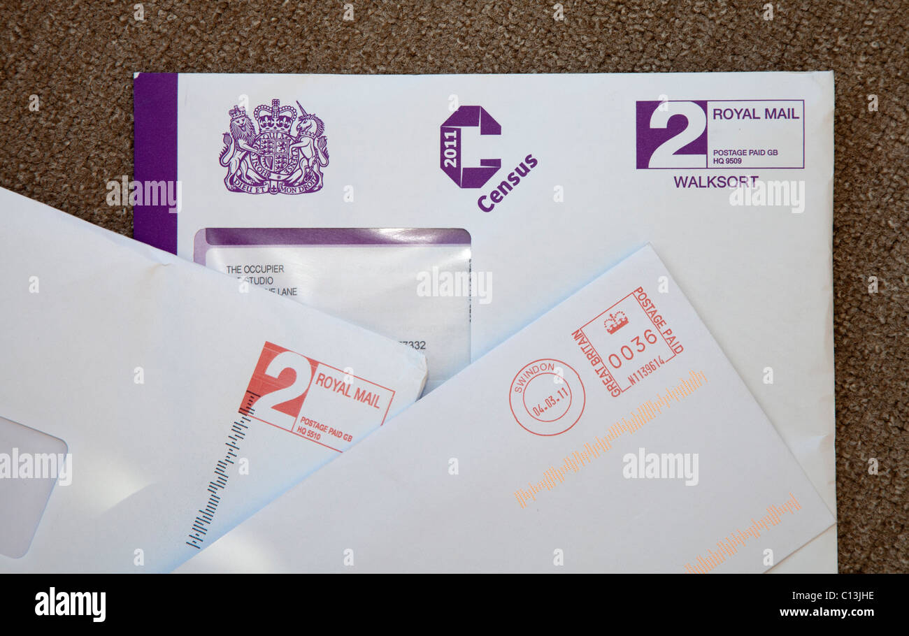 2011 censimento del Regno Unito contenuti forme note di questionari fatti dati statistiche nazionali Foto Stock