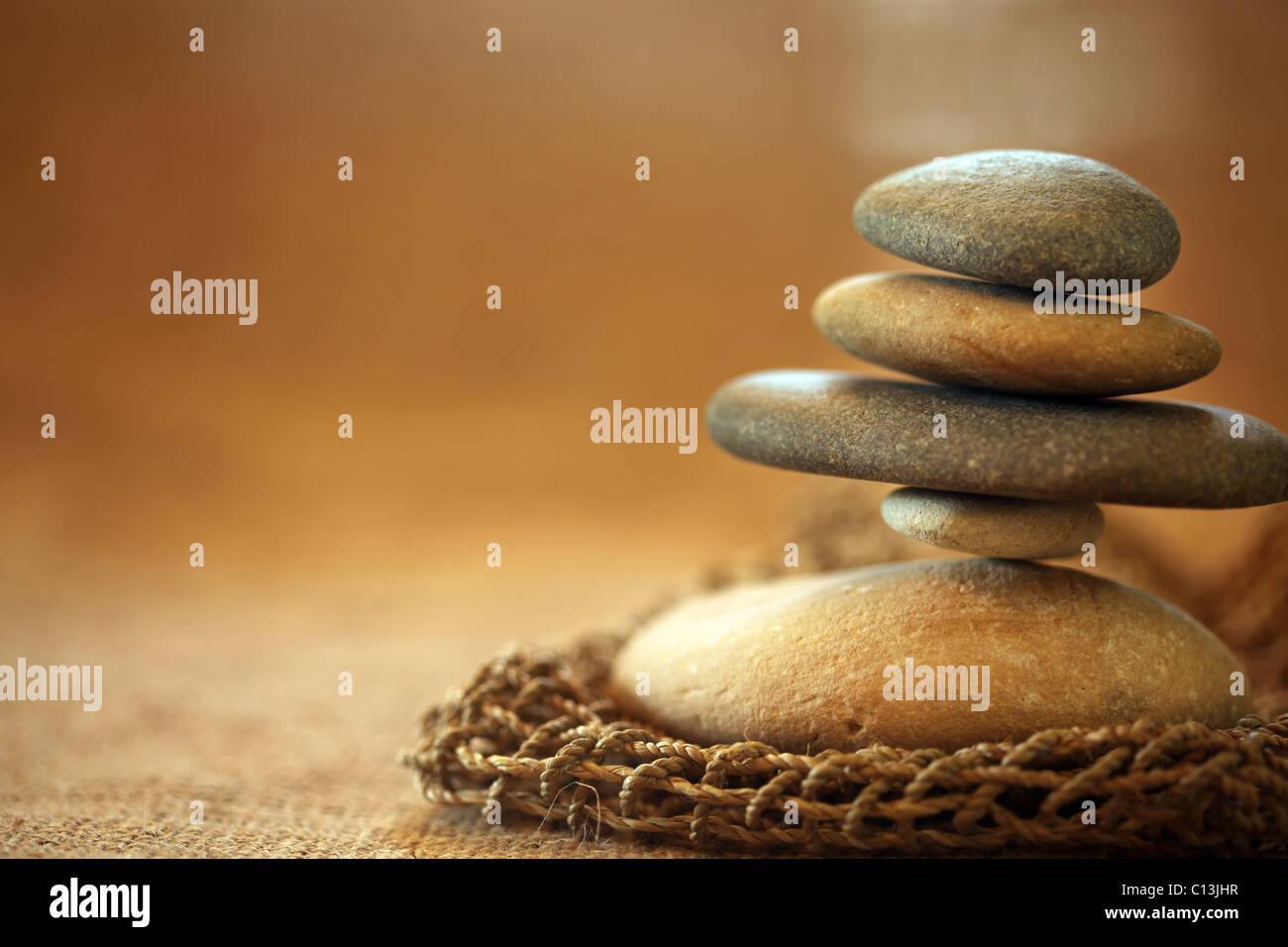 Pietre impilate Foto Stock