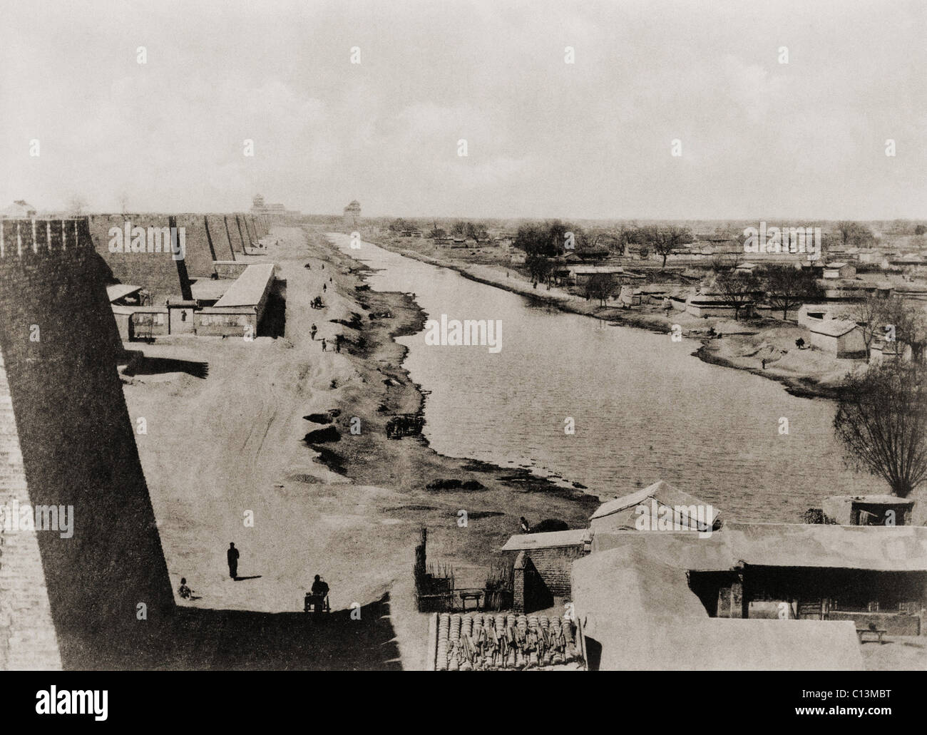 Pechino fine della Cina antica Grand Canal il più antico del mondo e il più lungo. La sua costruzione iniziò nel V secolo a.c. e si corre 1200 miglia da Pechino a sud della Cina. Foto 1900. LC-USZ62-137083 Foto Stock