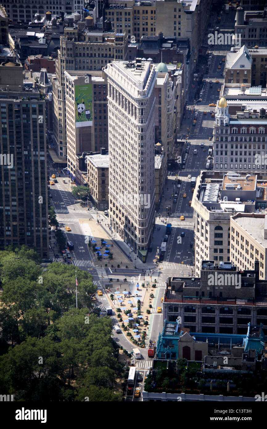 Vista del Flatiron Building dall' Empire State Building , Manhattan, New York, Stati Uniti d'America Foto Stock Vista del Flatiron Building dall' Empire State Building , Manhattan, New York, Stati Uniti d'America Foto Stock