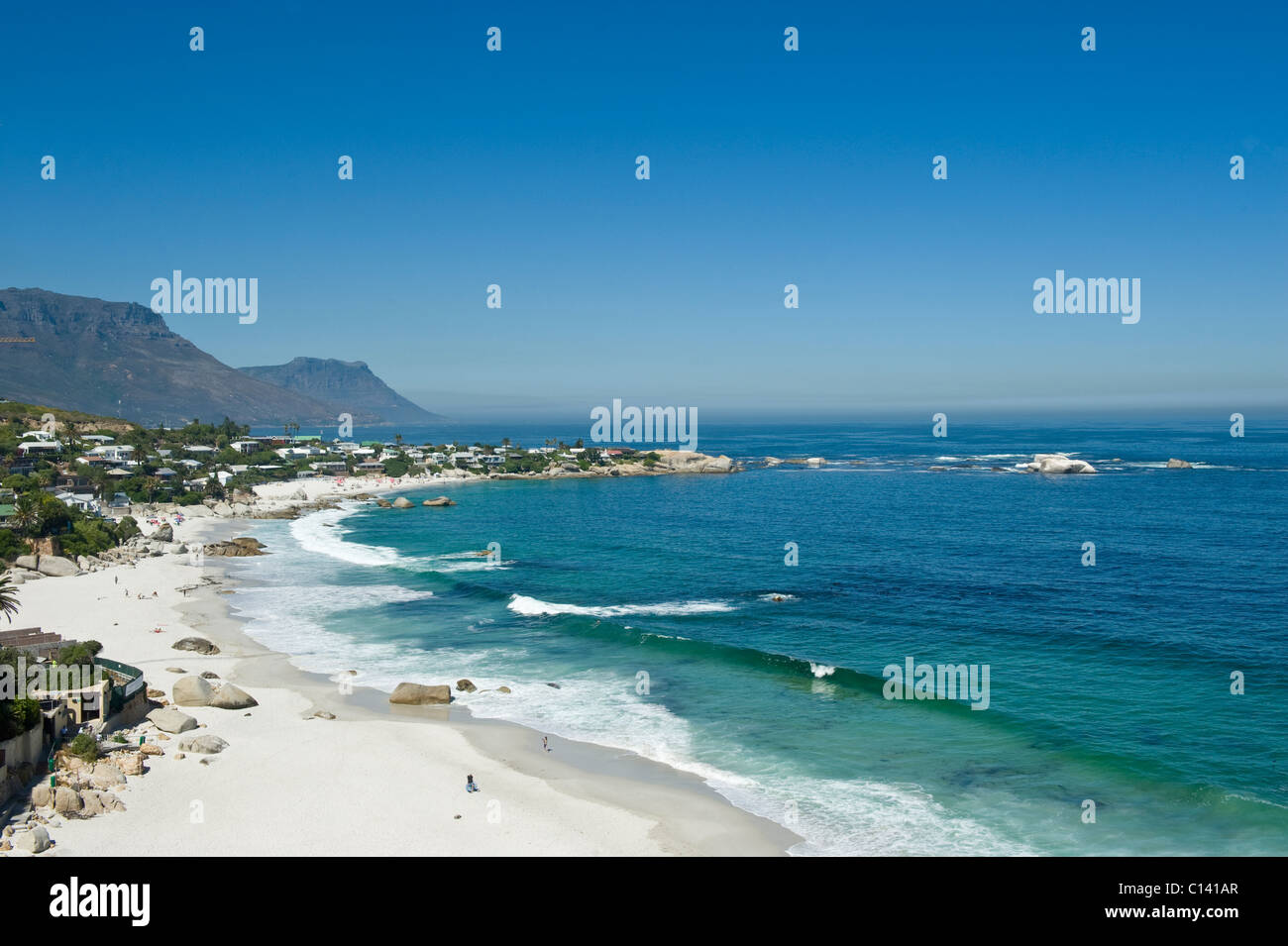 La Spiaggia di Clifton e Città del Capo Sud Africa Foto Stock