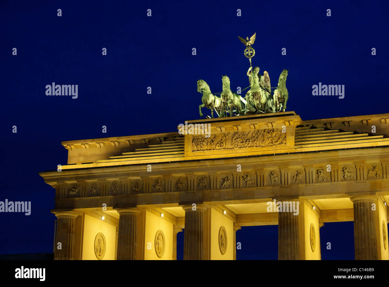 Berlin Brandenburger Tor Nacht - Berlin Brandenburg Gate notte 05 Foto Stock