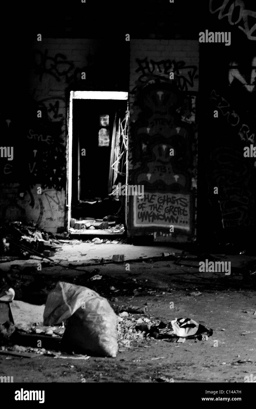 Ombre. abbandonati. fantasmi. mistero. Foto Stock