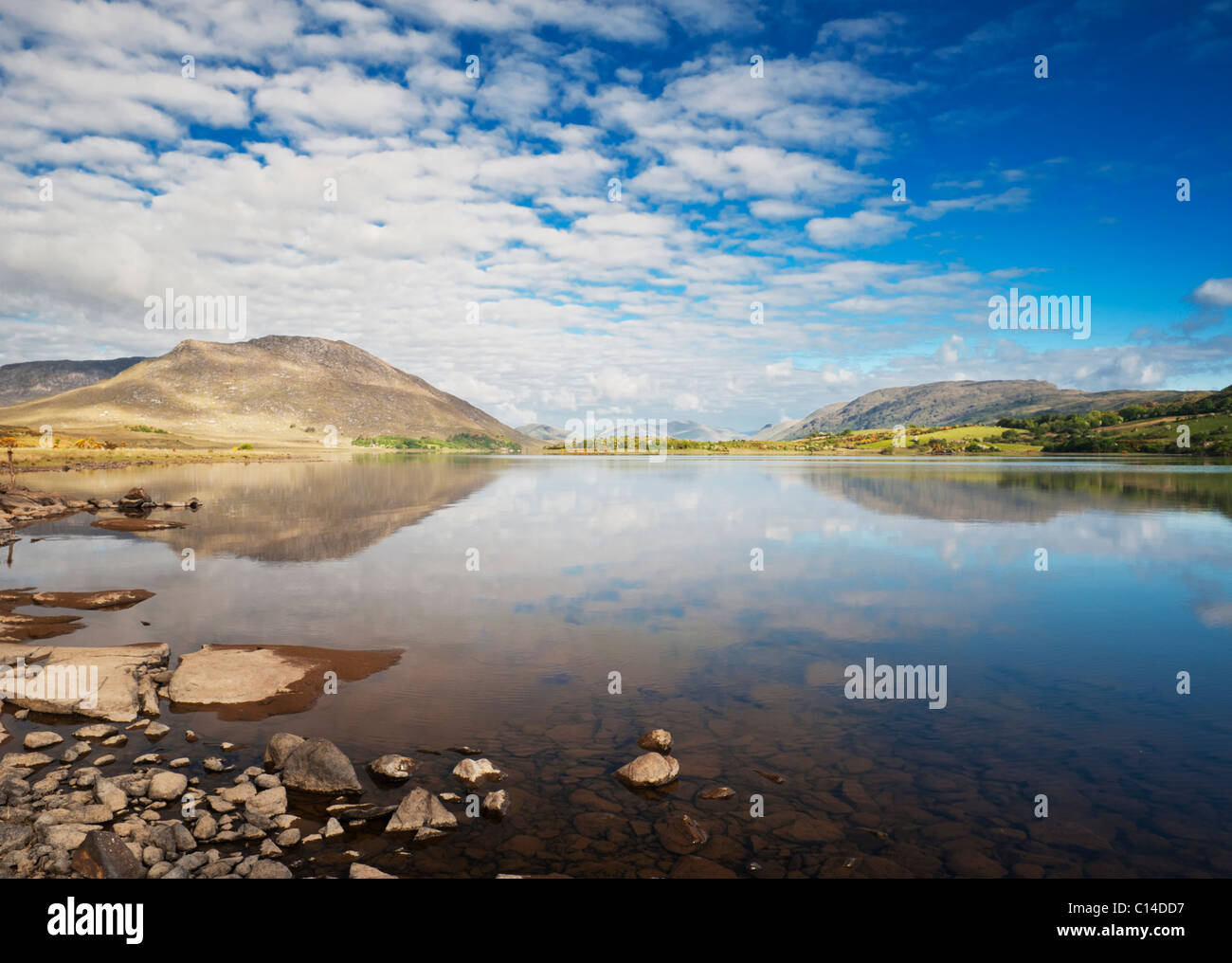 Il nord-riva occidentale del Lough Corrib, Co Galway, Irlanda Foto Stock