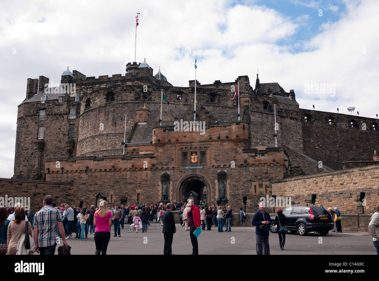Il castello di Edimburgo EDINBURGH SCOTLAND REGNO UNITO Foto Stock