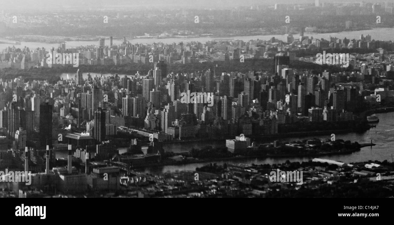 PANORAMA sullo skyline di NEW YORK CITY STATI UNITI D'AMERICA Foto Stock