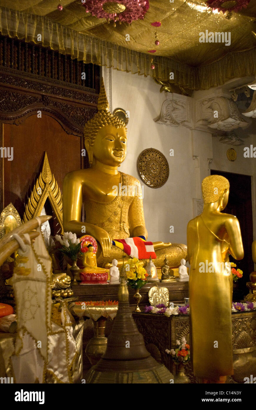 Tempio del Sacro Dente, Kandy, Sri Lanka Foto Stock