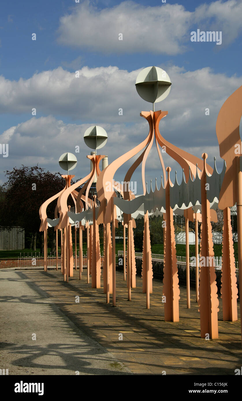 Installazione artistica, Parco di Battersea, Londra, Regno Unito. Foto Stock