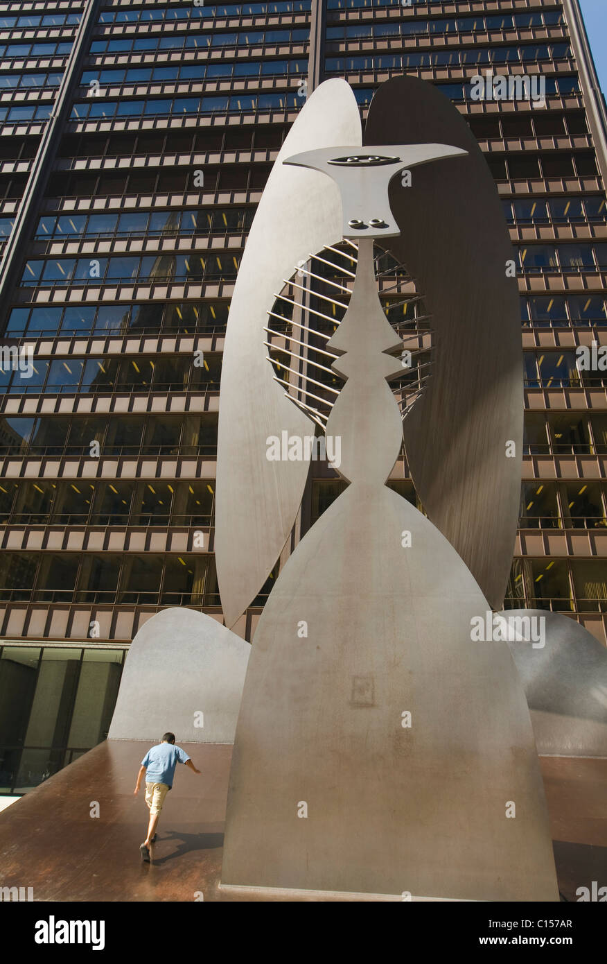 La scultura di fronte Daley Plaza Foto Stock