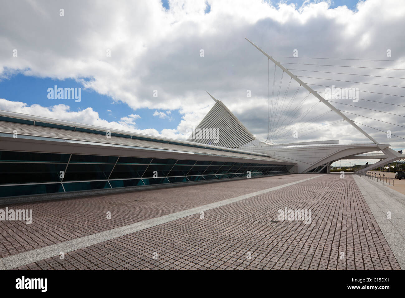 Quadracci Pavilion, progettato da Santiago Calatrava, Milwaukee Art Museum, Wisconsin, STATI UNITI D'AMERICA Foto Stock