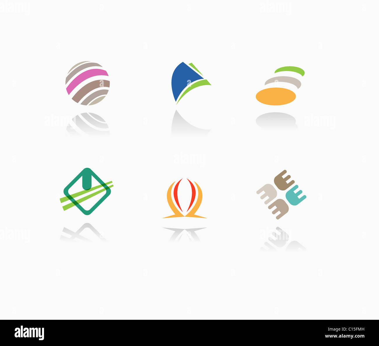 Simbolo astratto icone Foto Stock