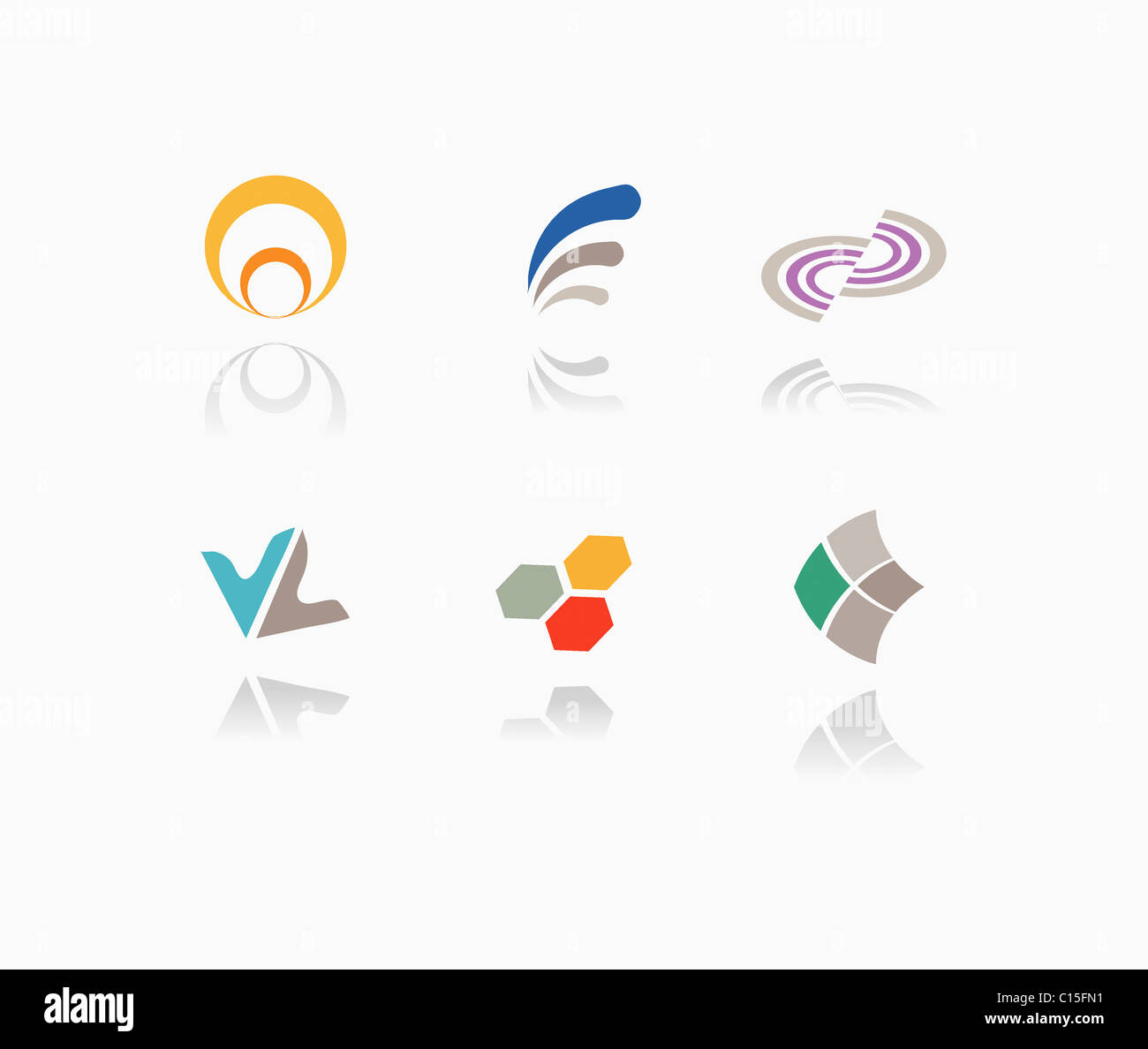 Simbolo astratto icone Foto Stock