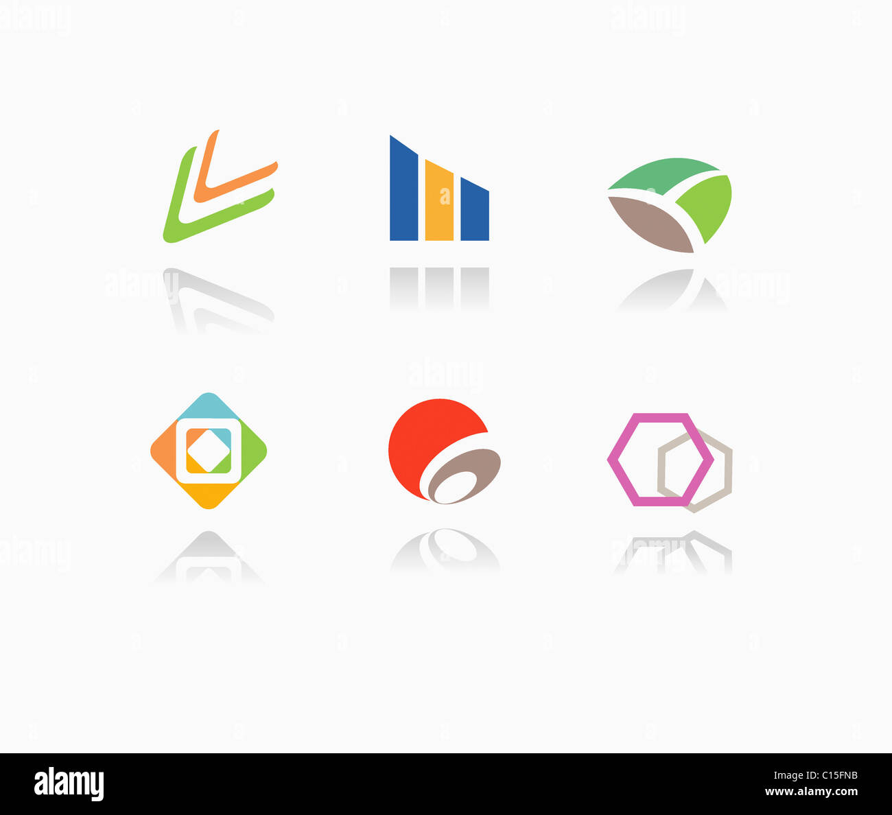 Simbolo astratto icone Foto Stock