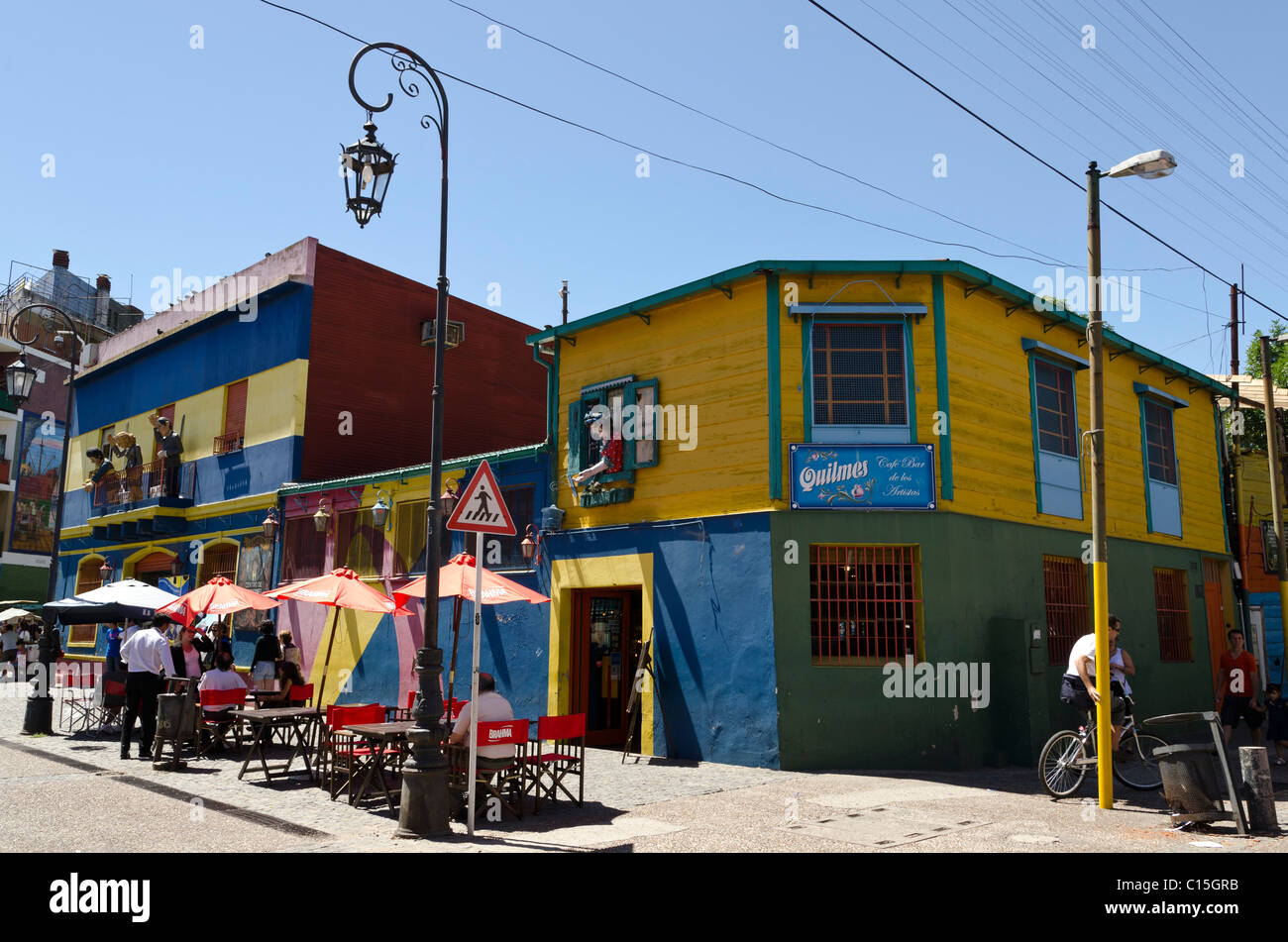 Ristorante a Caminito, La Boca, Buenos Aires, Argentina Foto Stock