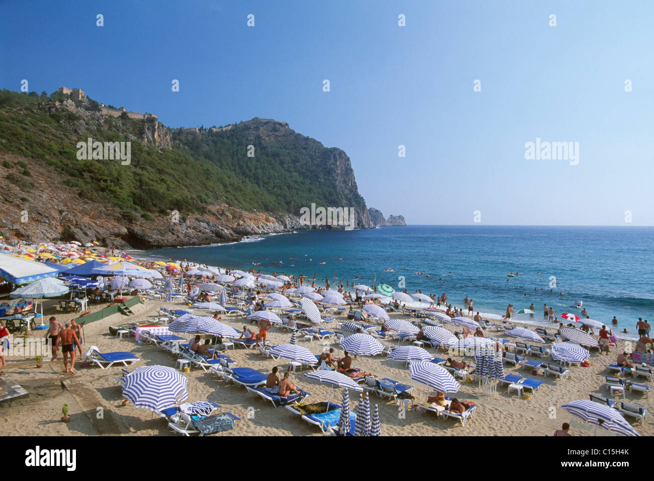 Spiaggia di Cleopatra, Alanya, Riviera Turca, Turchia Foto Stock