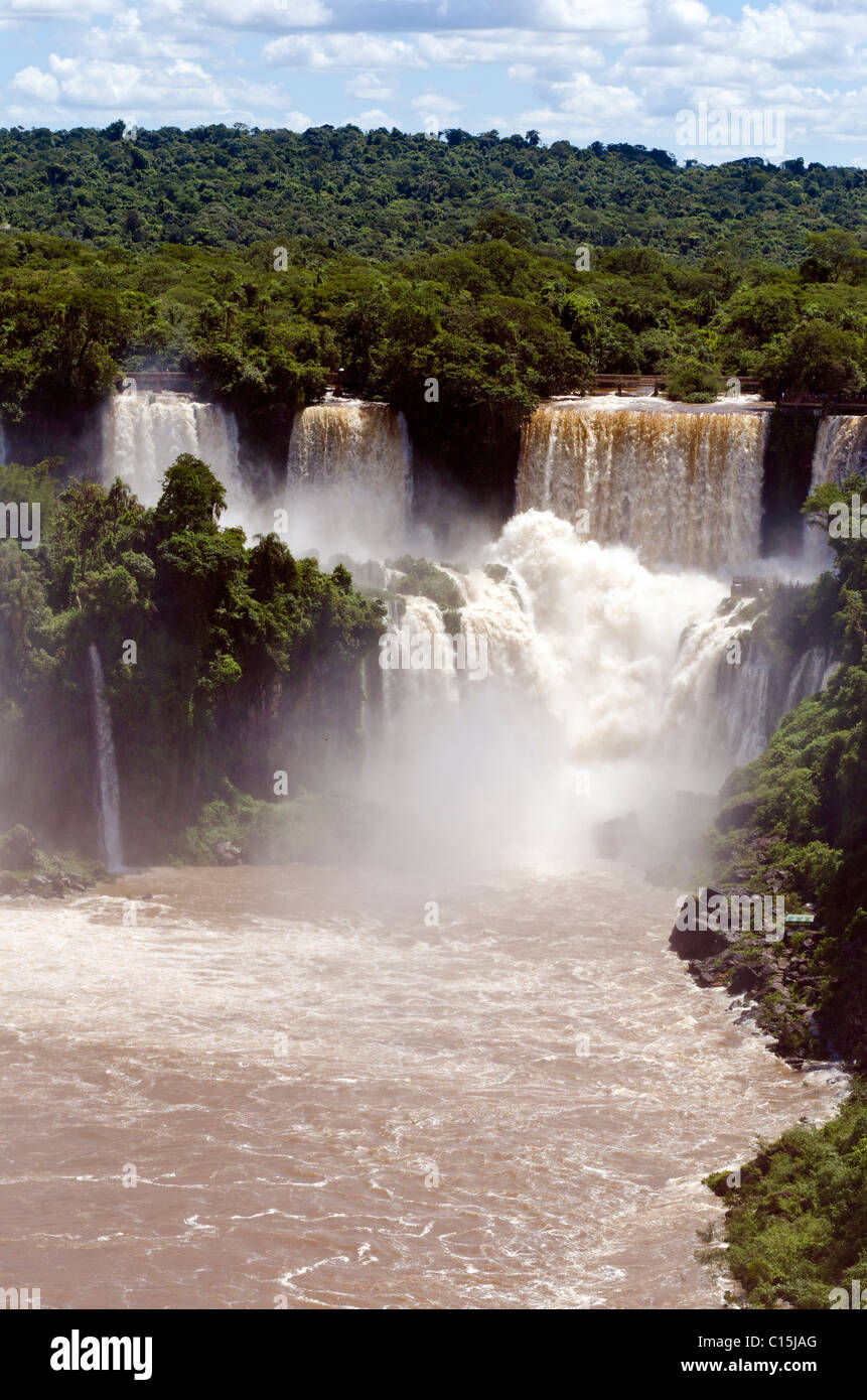 Iguazu Iguassu o Iguaçu cascate Brasile Foto Stock