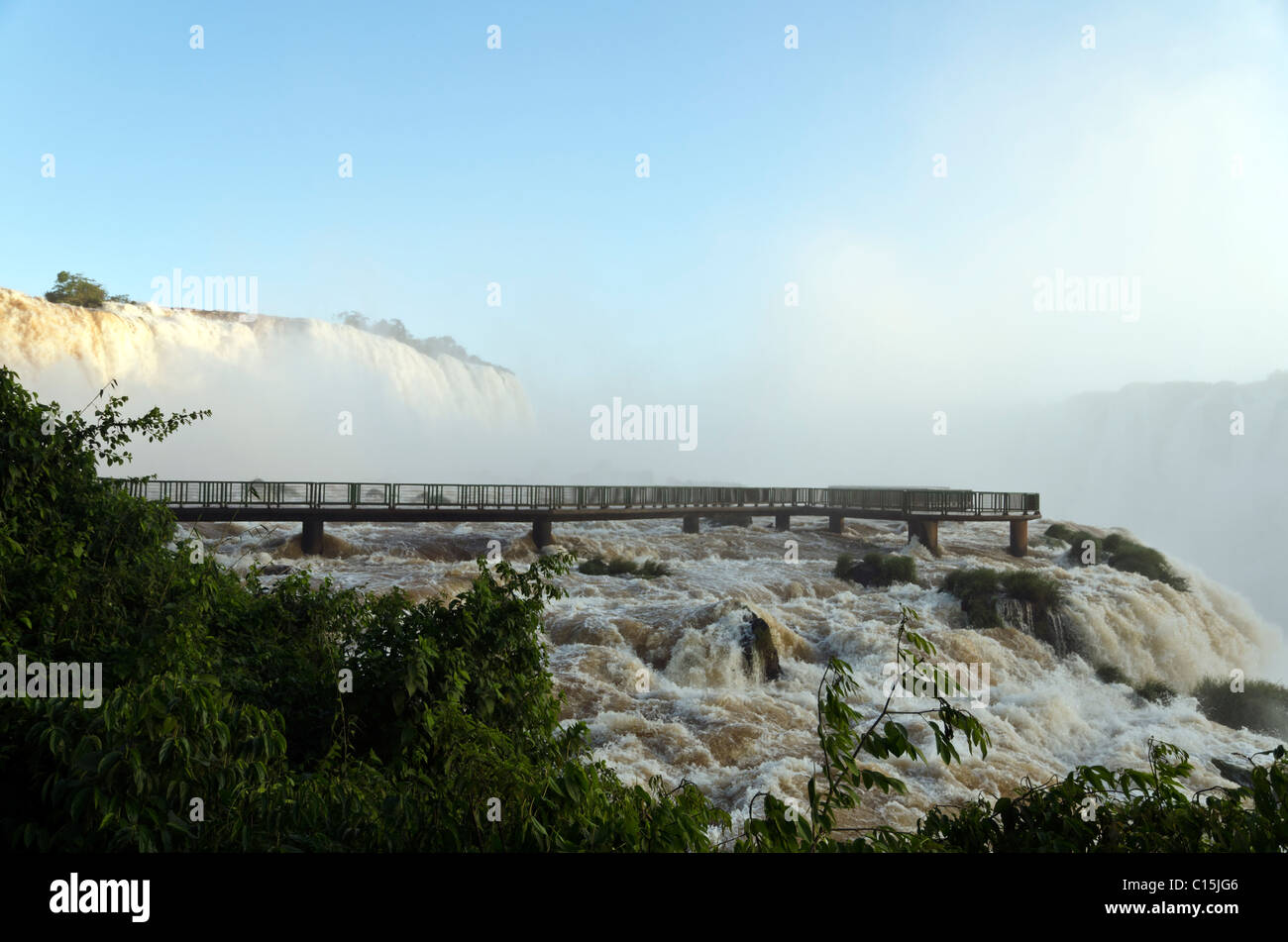 Iguassu cascate nel parco nazionale, Puerto Iguassu, Brasile Foto Stock