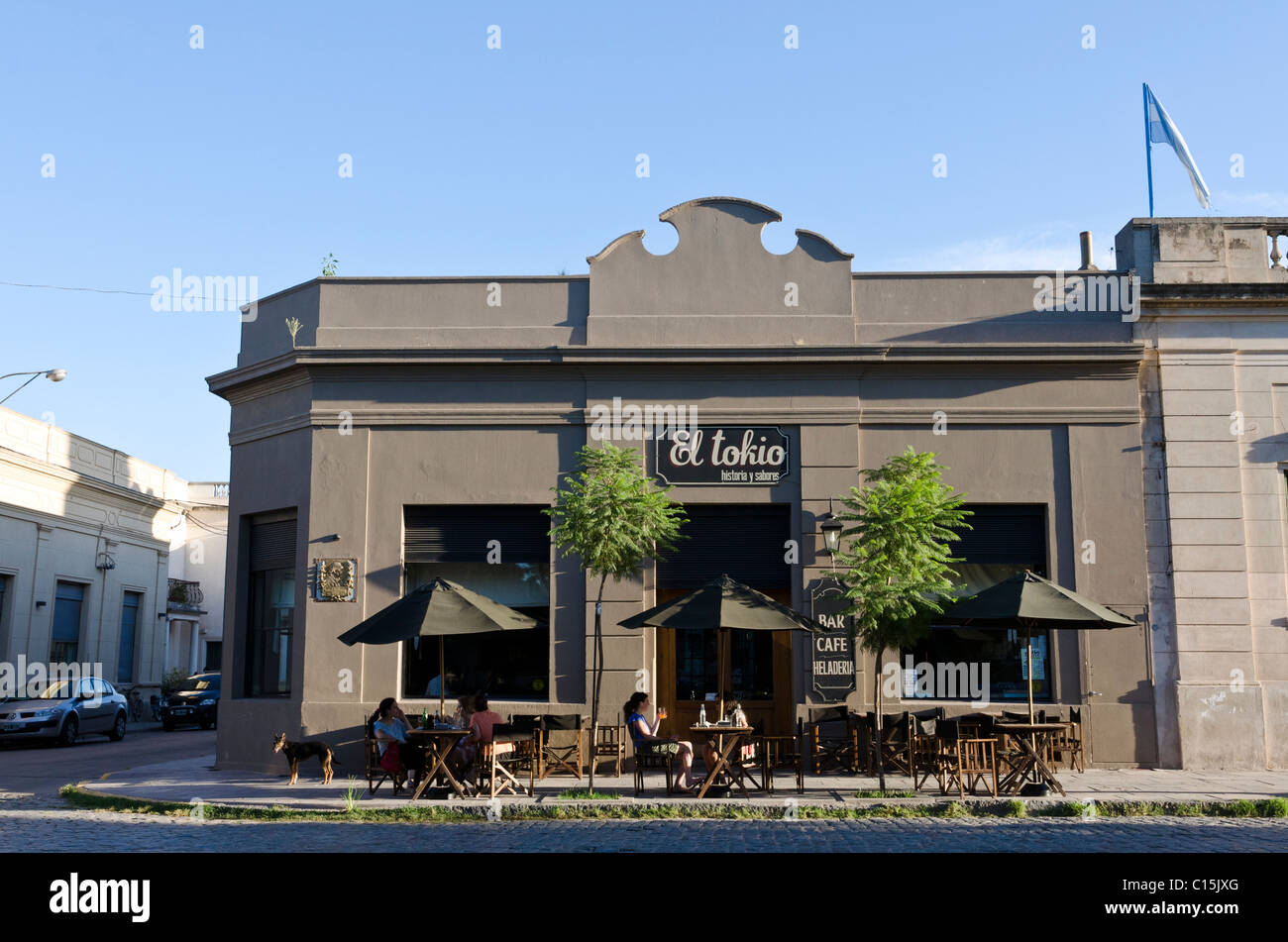 Street ristorante El Tokio a San Antonio de Areco, nella provincia di Buenos Aires, Argentina Foto Stock