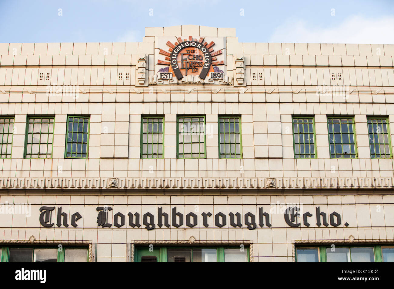 La Loughborough Echo edificio in Loughborough, Leicestershire, Regno Unito. Foto Stock