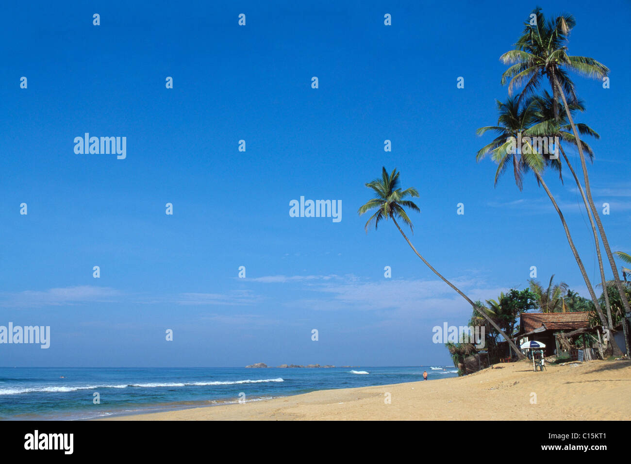 Wewala Beach, Hikkaduwa, Sri Lanka, Sud Asia Foto Stock