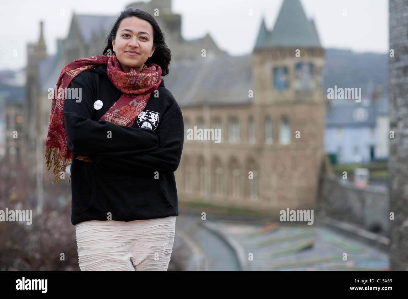 SWETA KANNAN, un terzo anno di politica internazionale degli studenti a Aberystwyth University, originariamente dall'India. Foto Stock