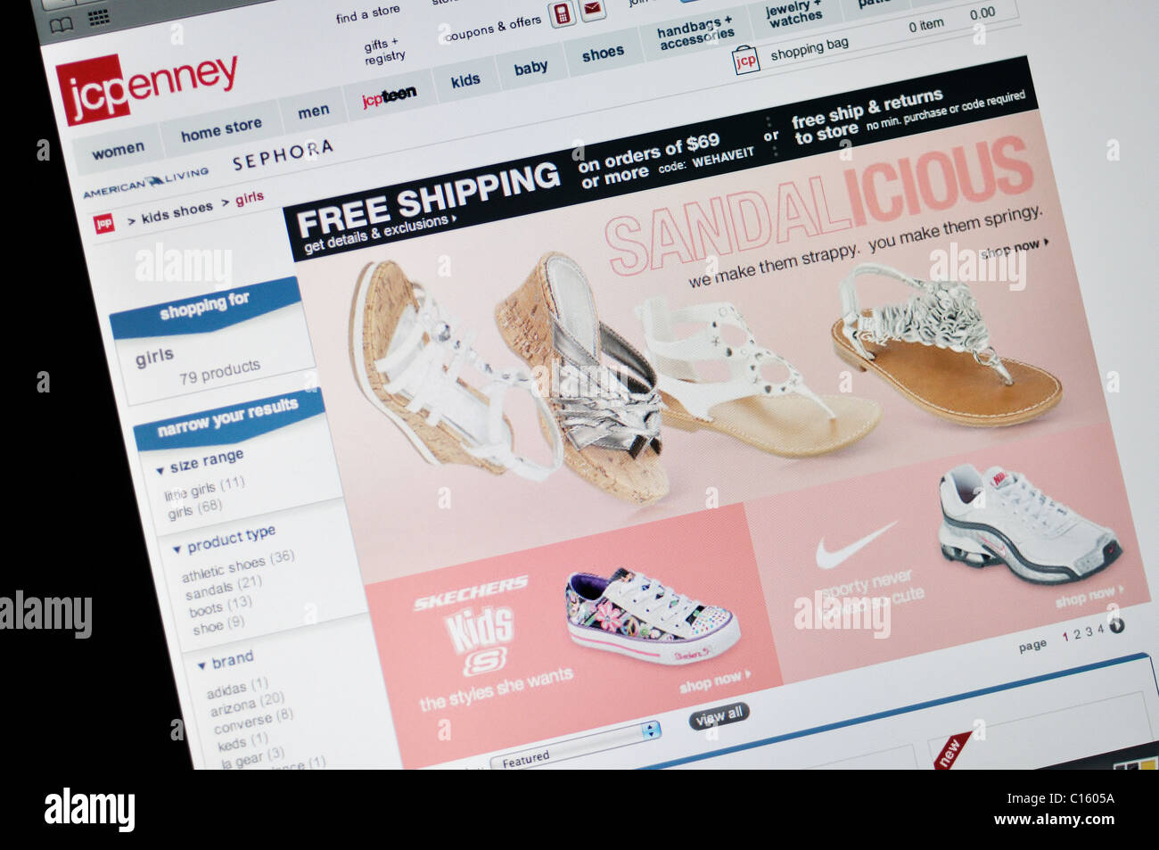 Dipartimento JCPenney sito web dello store Foto Stock