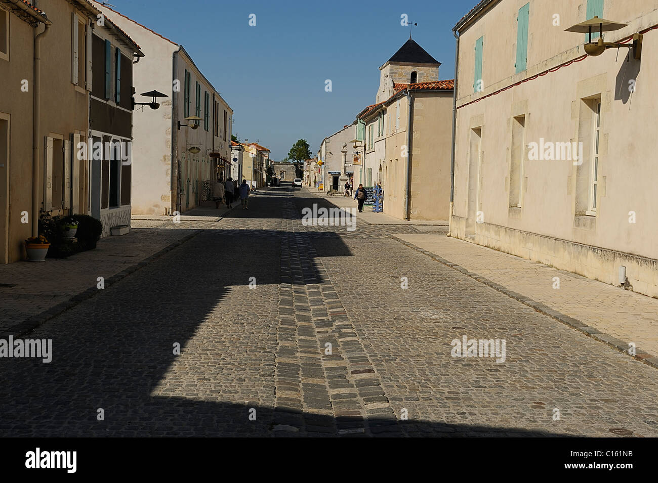 La strada principale di Brouage cittadella, Charente Maritime dipartimento, Francia Foto Stock