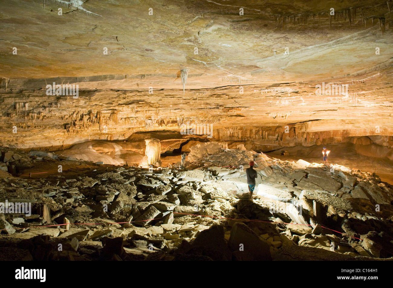 Caverna da Torrinha, un sistema di caverne nella Chapada Diamantina National Park, Bahia, Brasile, Sud America Foto Stock