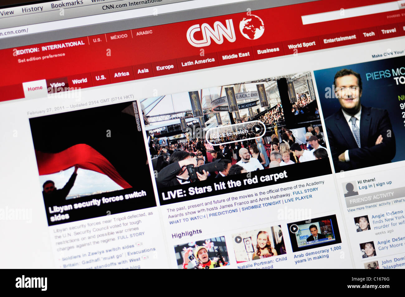 Sito Web di CNN Foto Stock