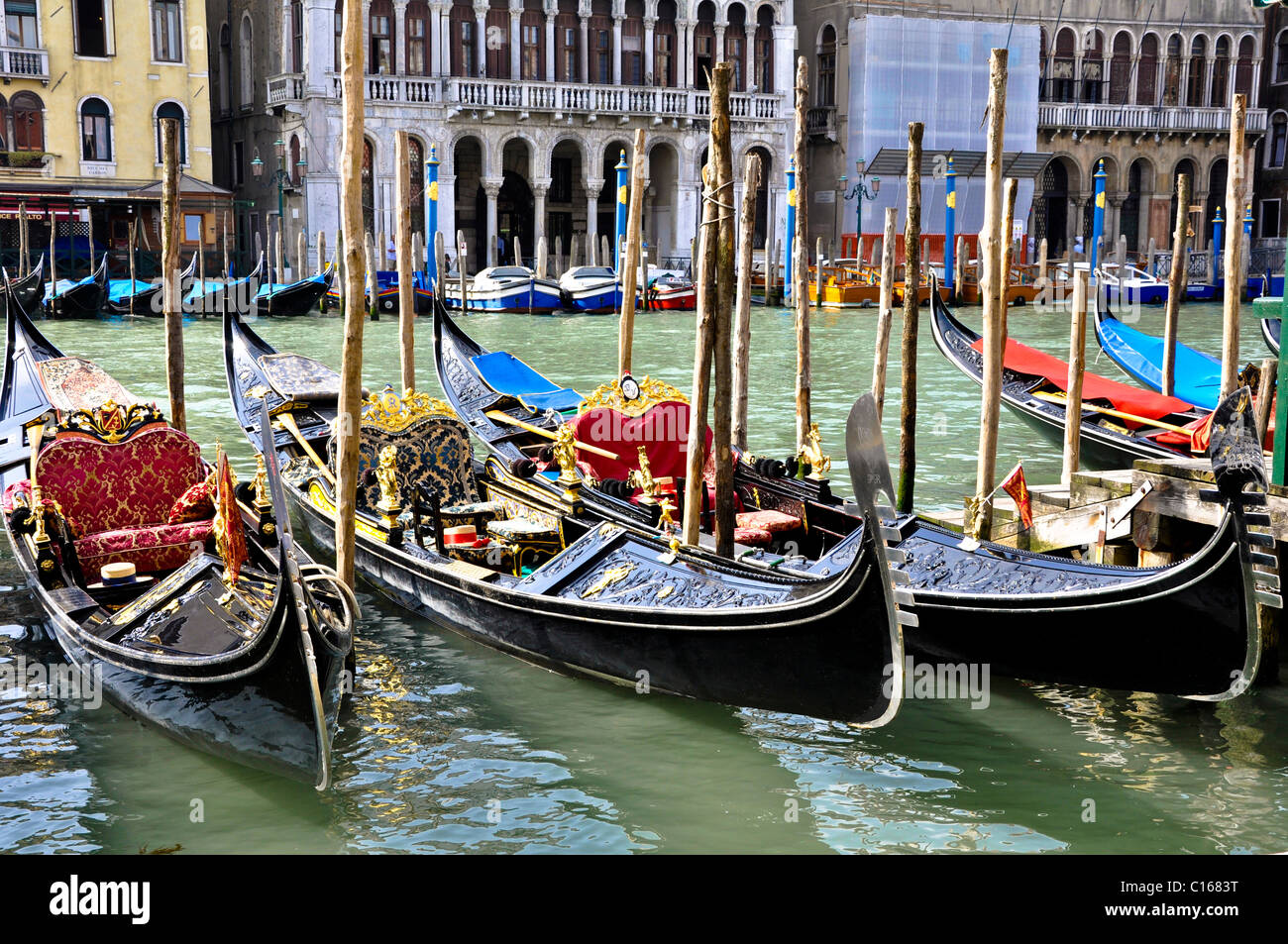 Venezia gondole, Italia Foto Stock