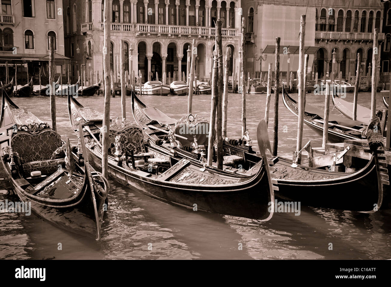 Venezia gondole, Italia Foto Stock