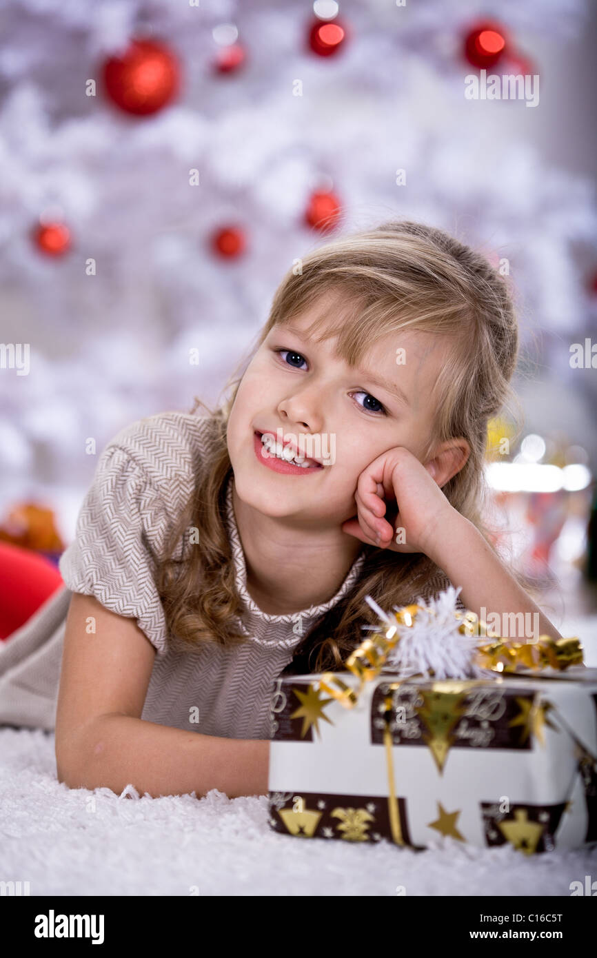 ragazza di Natale Foto Stock