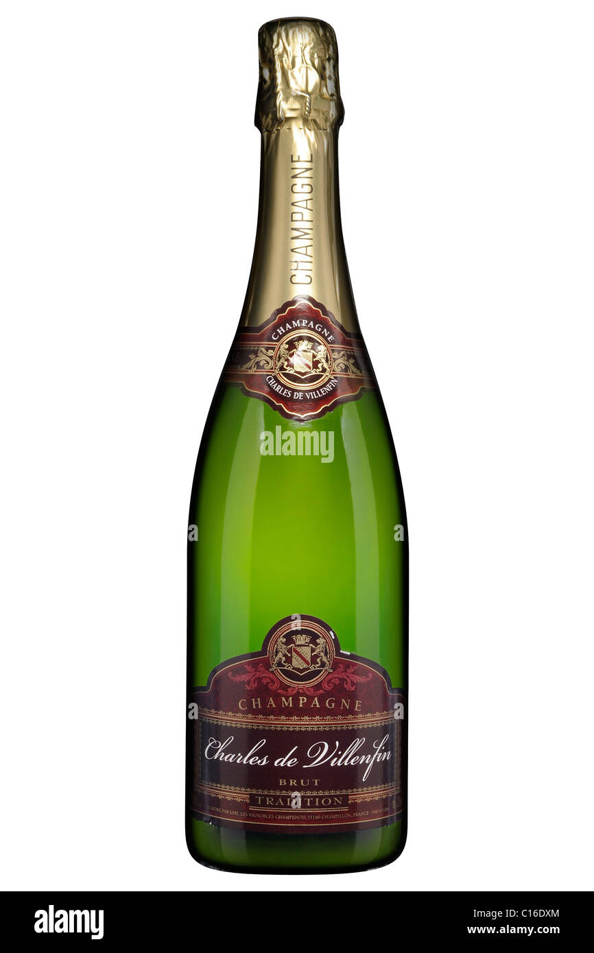 Charles de Villenfin, Brut, bottiglia di Champagne Foto Stock
