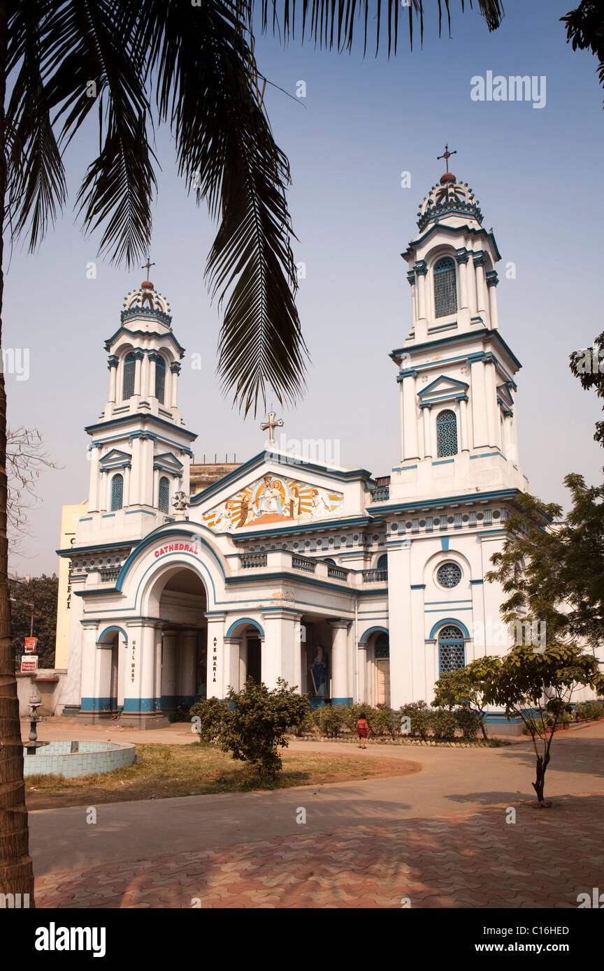 India Bengala Occidentale, Calcutta, Barabazaar, Brabourne Road, Santo Rosario Cattedrale Cattolica Foto Stock