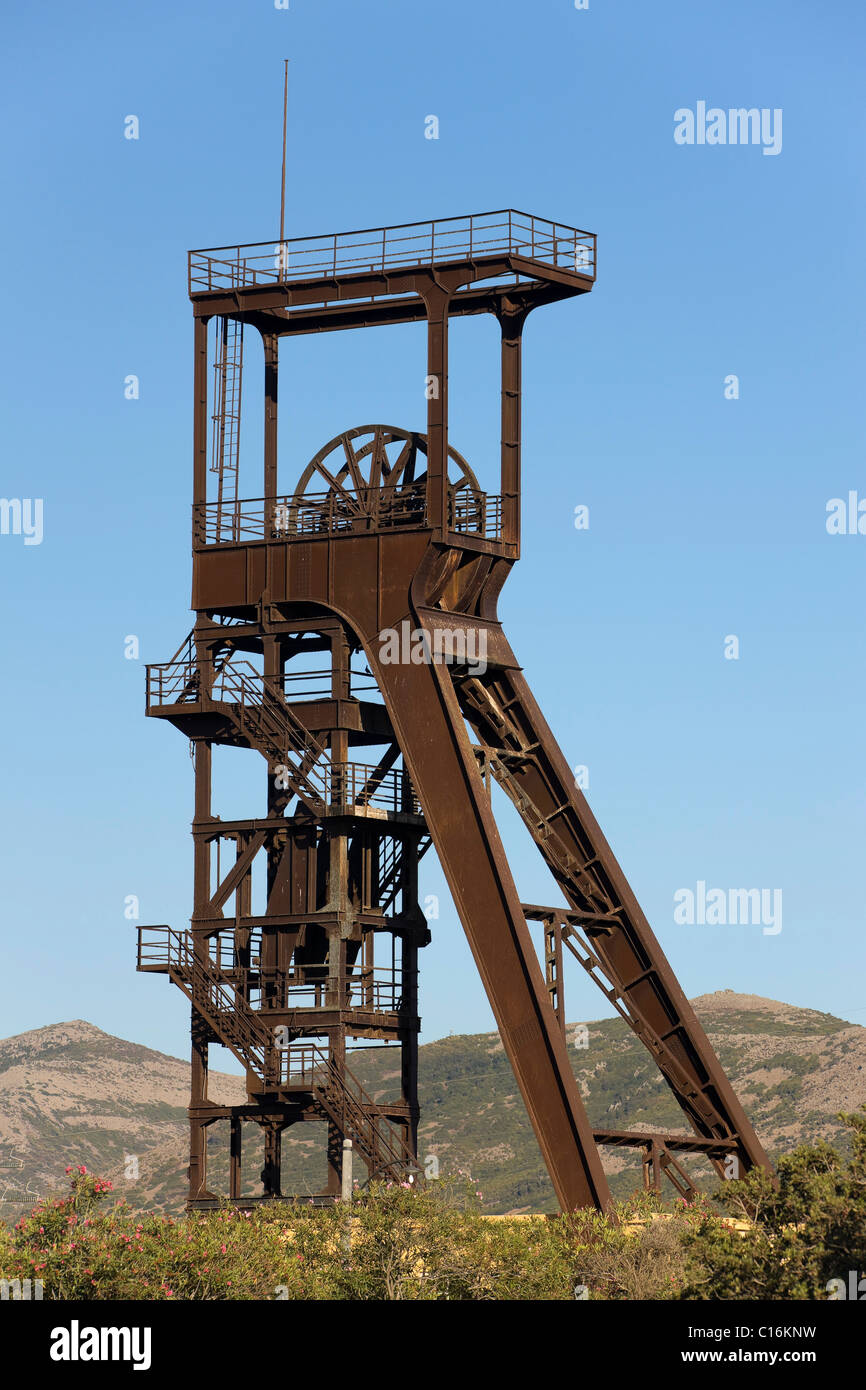 Carbonia, ex miniera di carbone, ora un museo, a sud-ovest della Sardegna, Italia, Europa Foto Stock