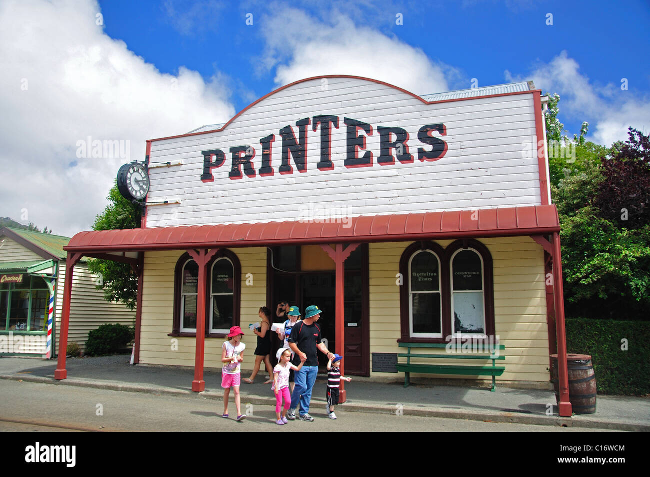 Stampanti office, Ferrymead Heritage Park, Ferrymead, Christchurch, regione di Canterbury, Isola del Sud, Nuova Zelanda Foto Stock