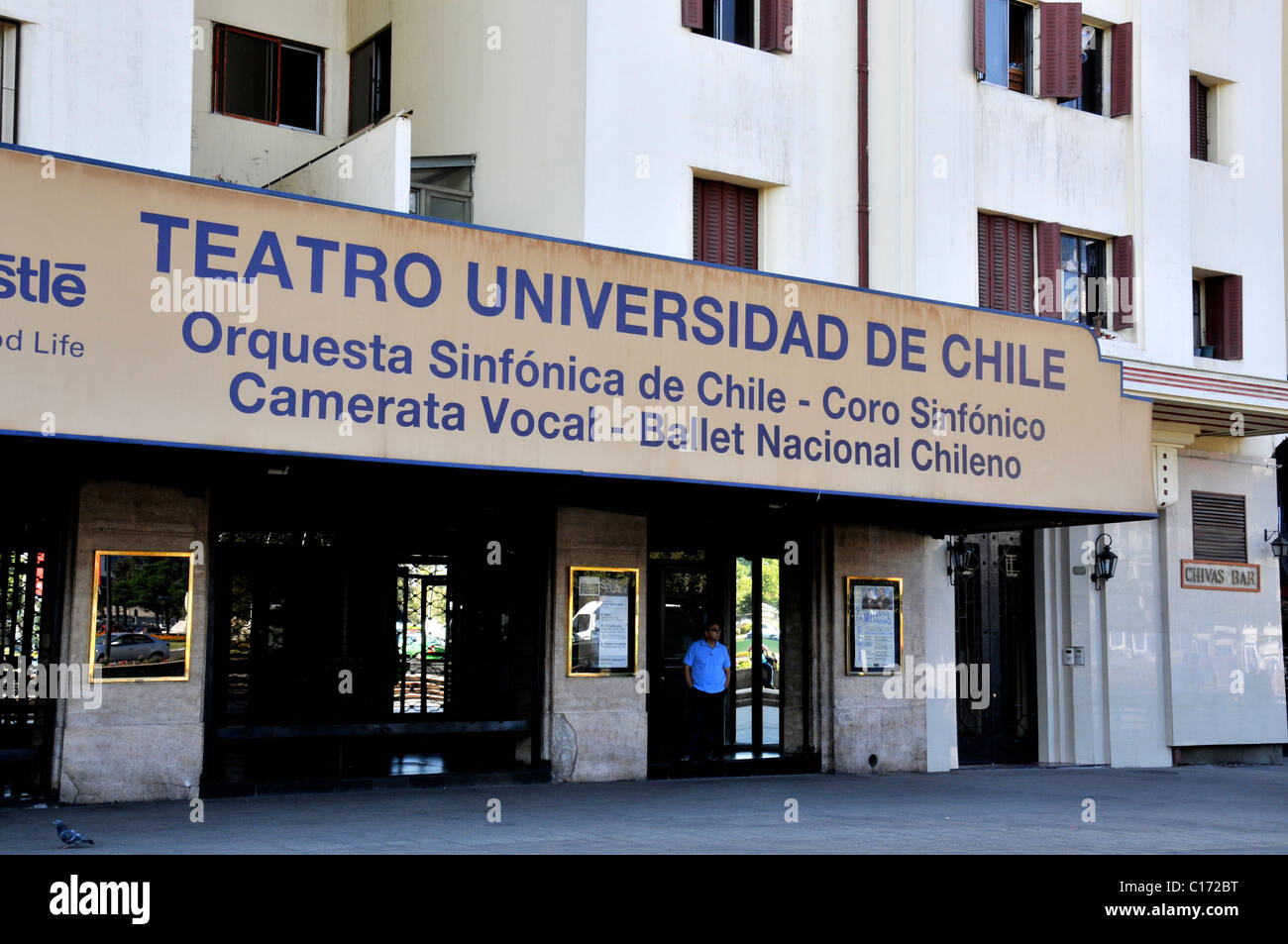 Teatro, Theatro Universitad de Chile, Santiago del Cile, Sud America Foto Stock
