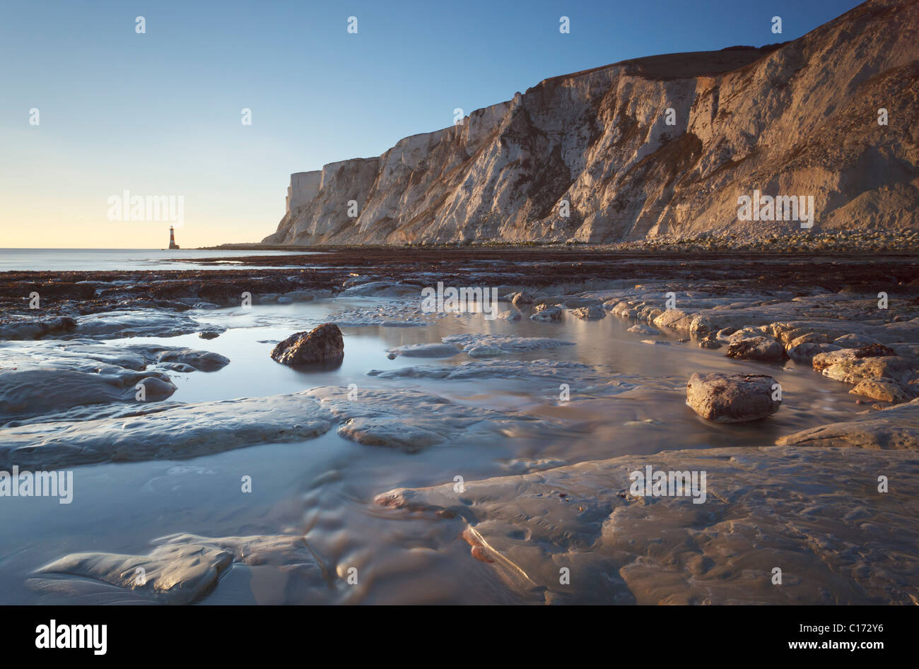 Beachy Head vicino a Eastbourne in East Sussex, England, Regno Unito Foto Stock